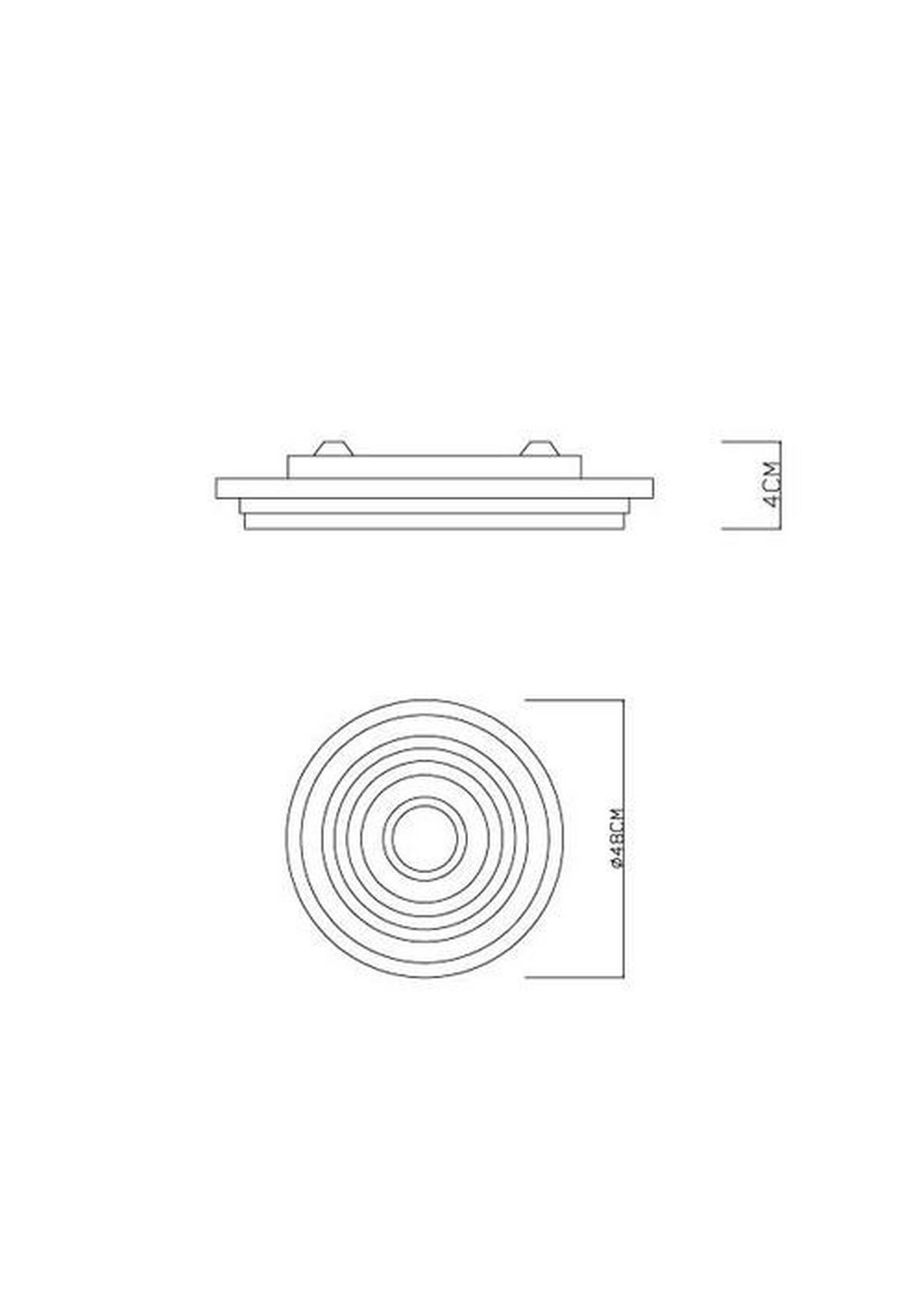 Led Mennyezeti Lámpa 48011-46 Sabatino - antracit/fehér, Design, műanyag/fém (50/7cm) - Globo