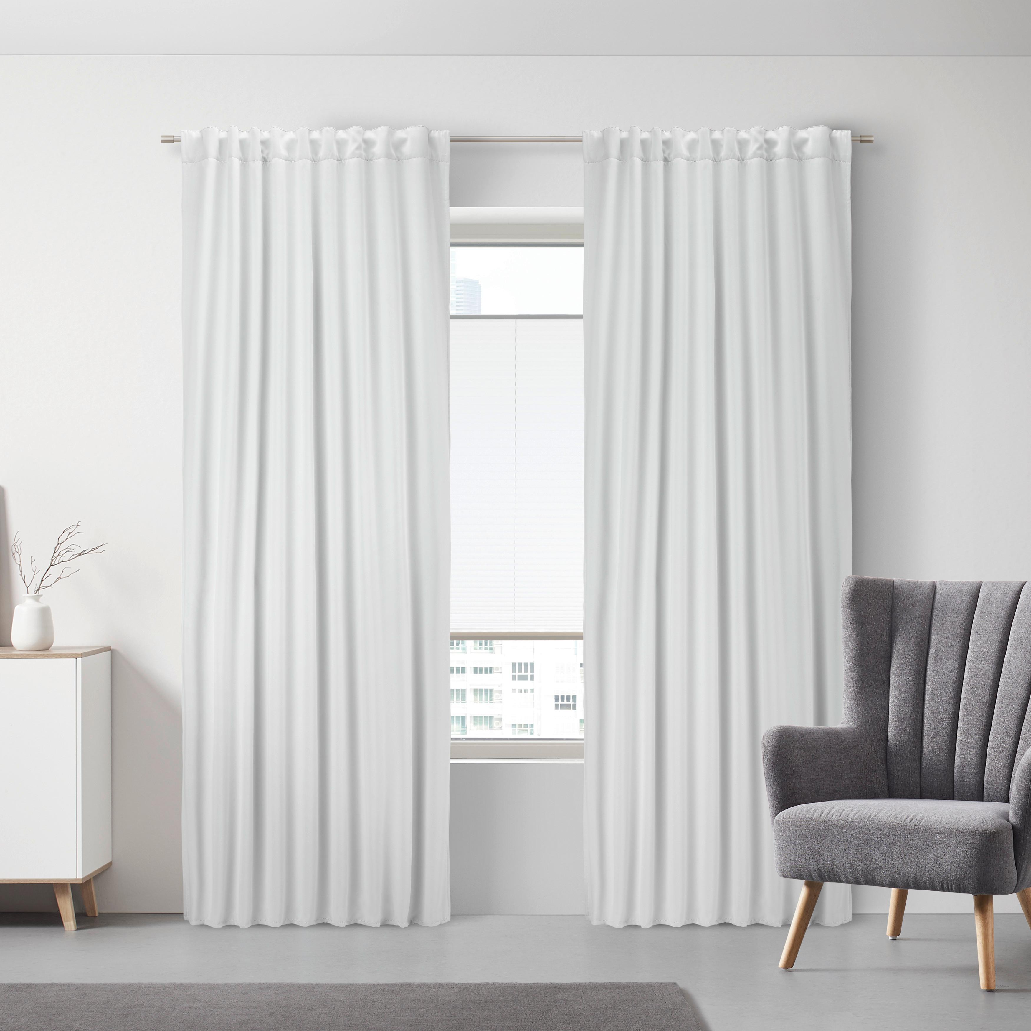 Hotový záves Hamo biela, 135x245cm - biela, Modern, textil (135/245cm)