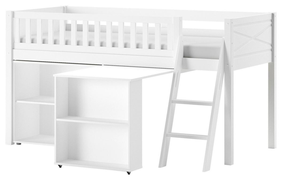 SPIELBETT Scott Weiß 90x200cm - Weiß, MODERN, Holz/Holzwerkstoff (90/200cm) - Vipack