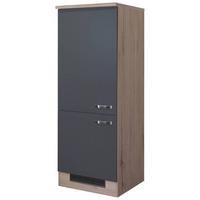 Skrinka na vstavané spotrebiče SHADOW DGIT60 sivá - dub San Remo/farba ušľachtilej ocele, Modern, kov/kompozitné drevo (60/161,6/60cm)