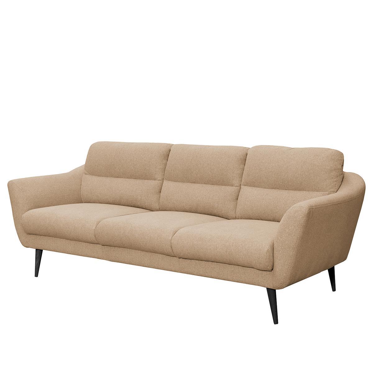 3-sitzer-sofa Tromso Beige B: 209 Cm - Beige/Schwarz, Design, Textil (209/87/88cm) - Livetastic