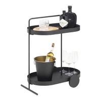 SERVÍROVACÍ VOZÍK FLAVIO -TREND- - černá, Moderní, kov (59/70/37cm) - Mömax