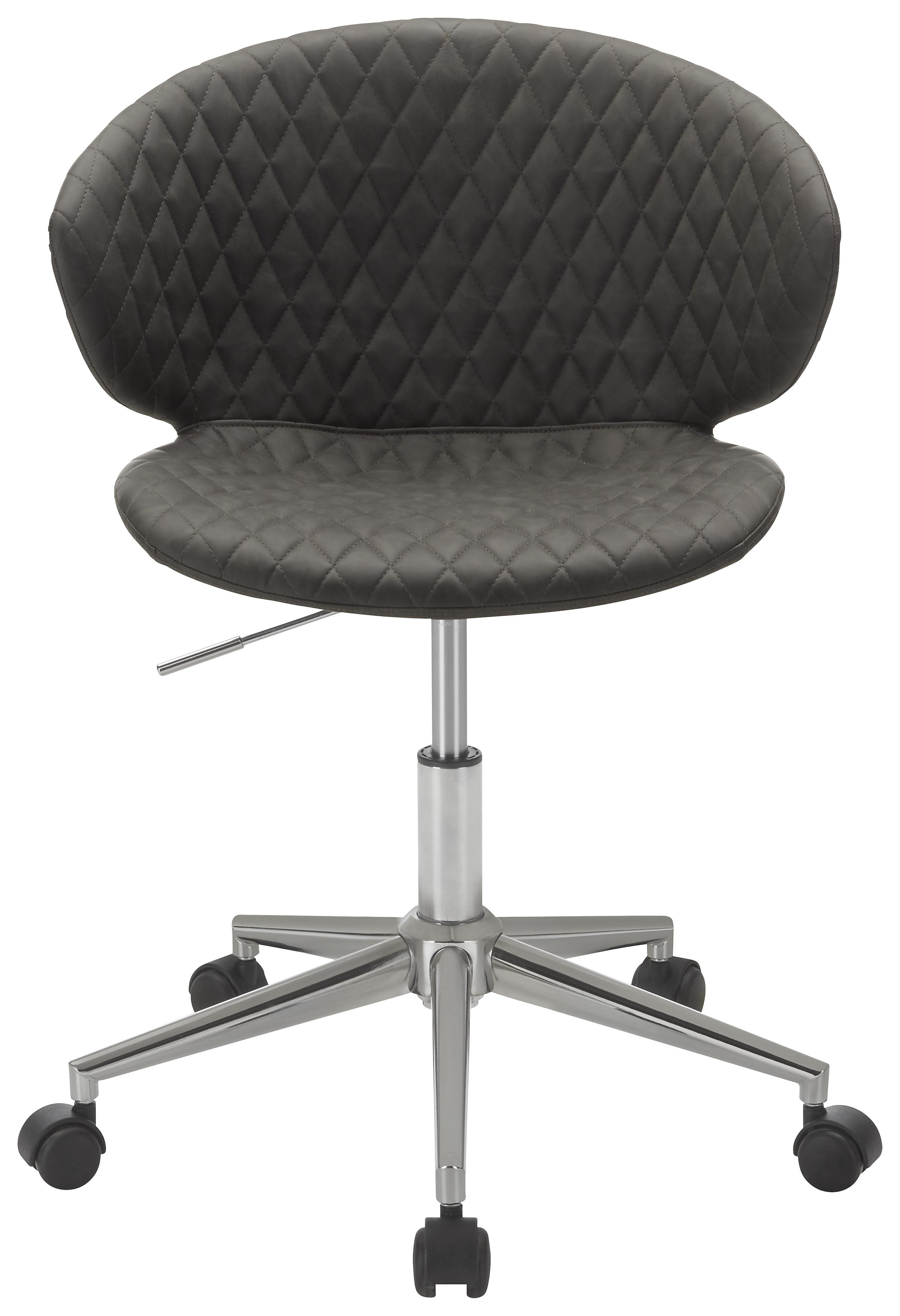 Otočná Židle Stella - šedá/barvy chromu, Lifestyle, kov/textil (56/73-82,5/49cm) - Modern Living
