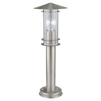 Außenleuchte Lisio 60 Watt Edelstahl/Glas - Klar/Edelstahlfarben, Basics, Glas/Metall (17,5/50cm) - Eglo