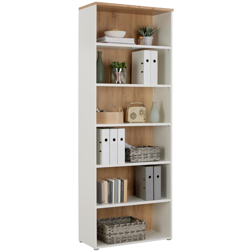 Aktenregal Kontor K2 Eiche Dekor Weiss B: 80 cm