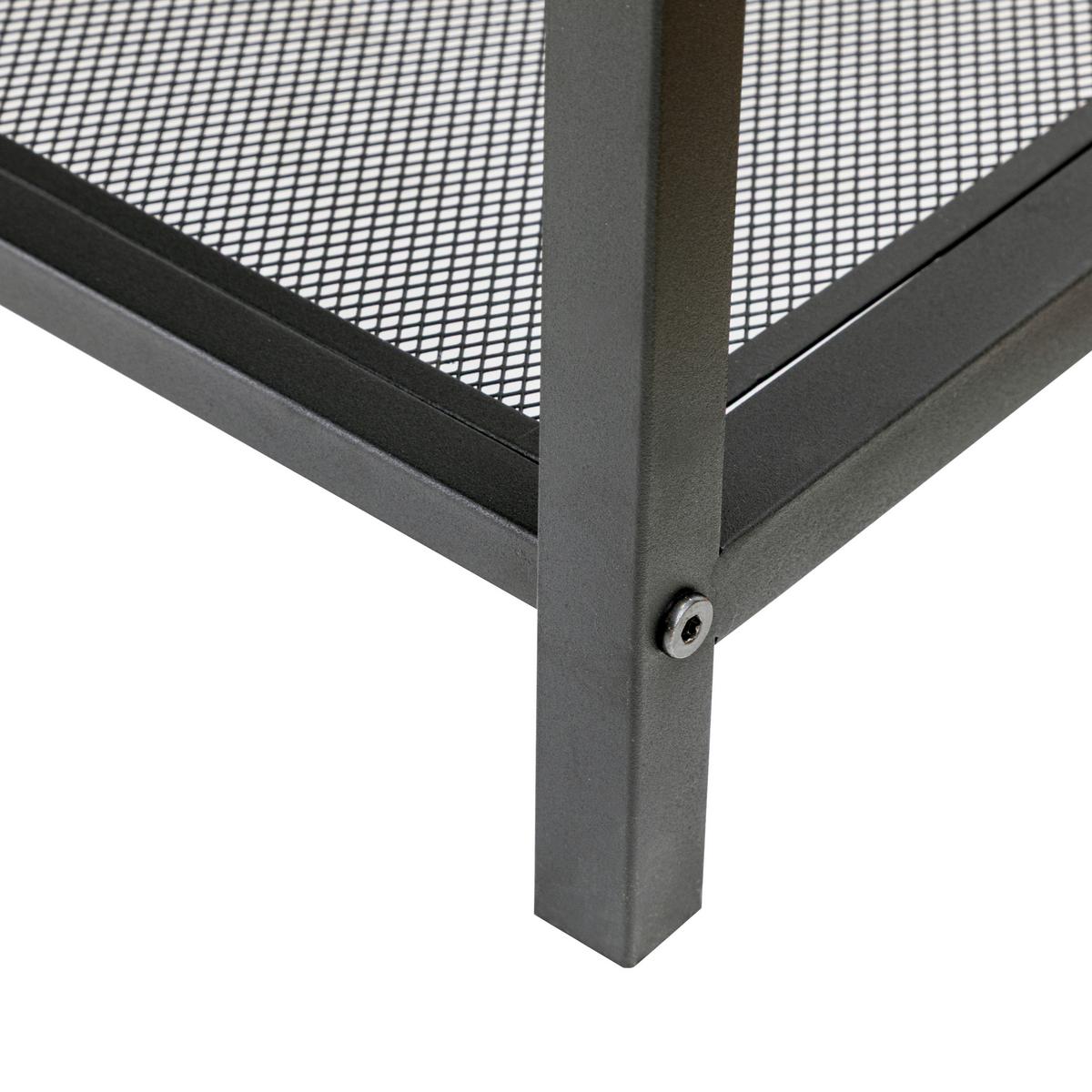 GARDEROBE Schwarz B: 98cm - Schwarz, Design, Glas/Holzwerkstoff (98/185/36cm) - MID.YOU