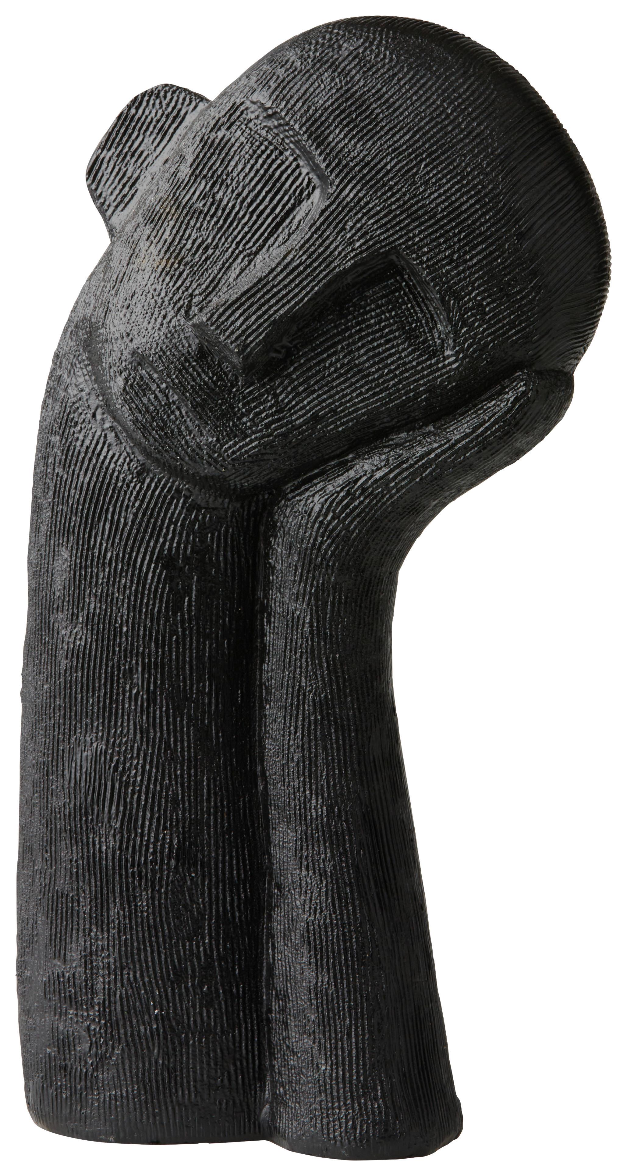 Soška Head, V: 35cm - čierna, plast (19/35/9cm) - Modern Living