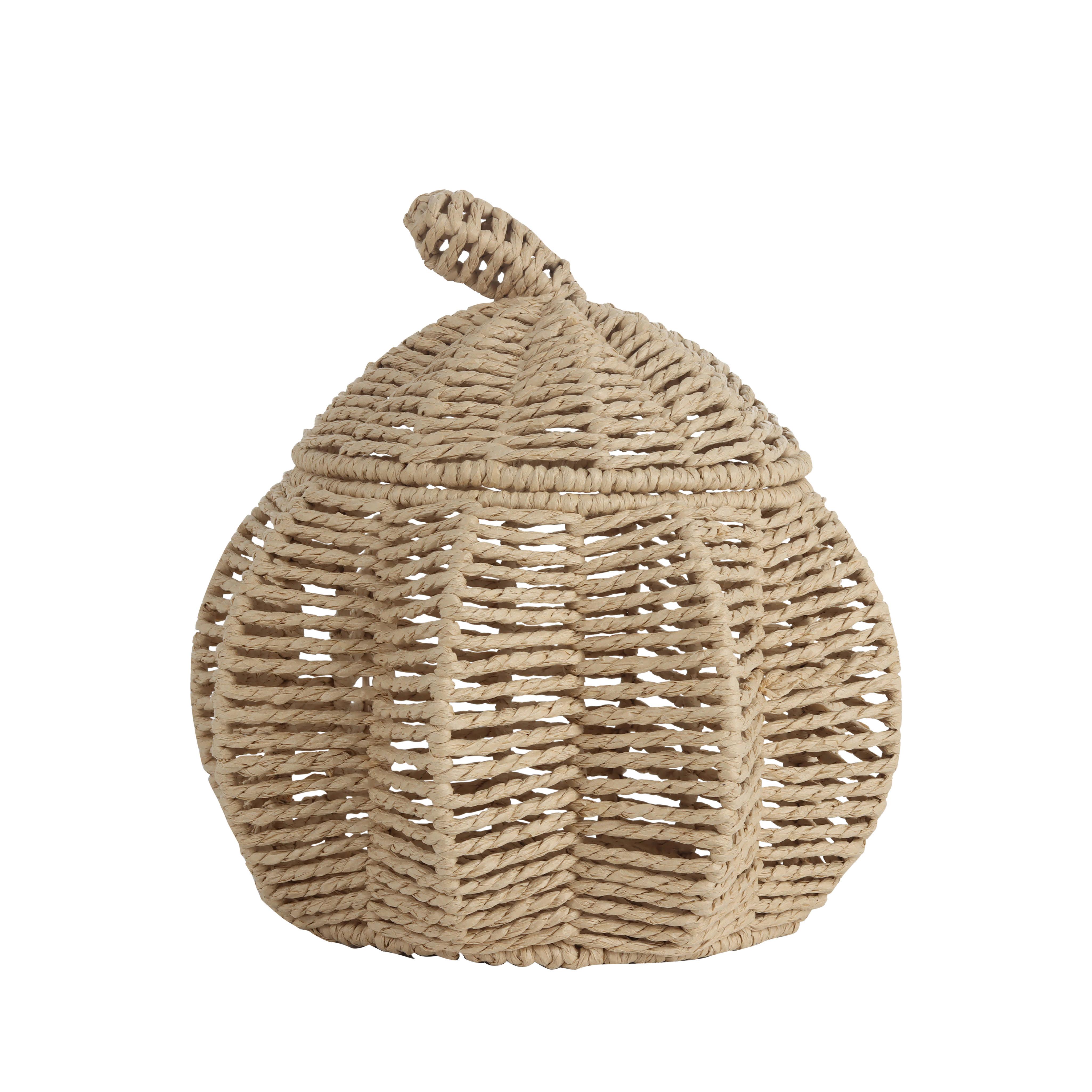 Košík BASTI - prírodná farba, kov/papier (26,2/26,5cm) - Mömax