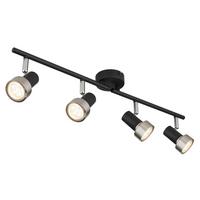 Strahler 57917-4n - Chromfarben/Schwarz, KONVENTIONELL, Metall (60/8,5/13,5cm) - Globo
