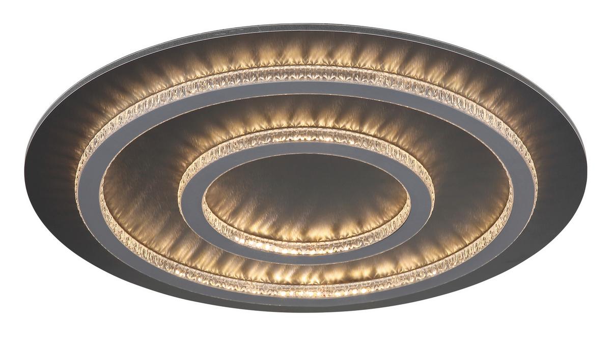 Led Mennyezeti Lámpa 48042-60a  Jayden - világosszürke/fekete, Design, műanyag/fém (55/6cm) - Globo