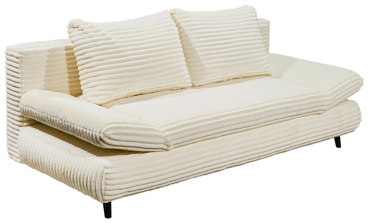 Schlafsofa Sunny Beige B: 212 Cm - Beige/Schwarz, KONVENTIONELL, Textil (212/88/101cm) - MID.YOU