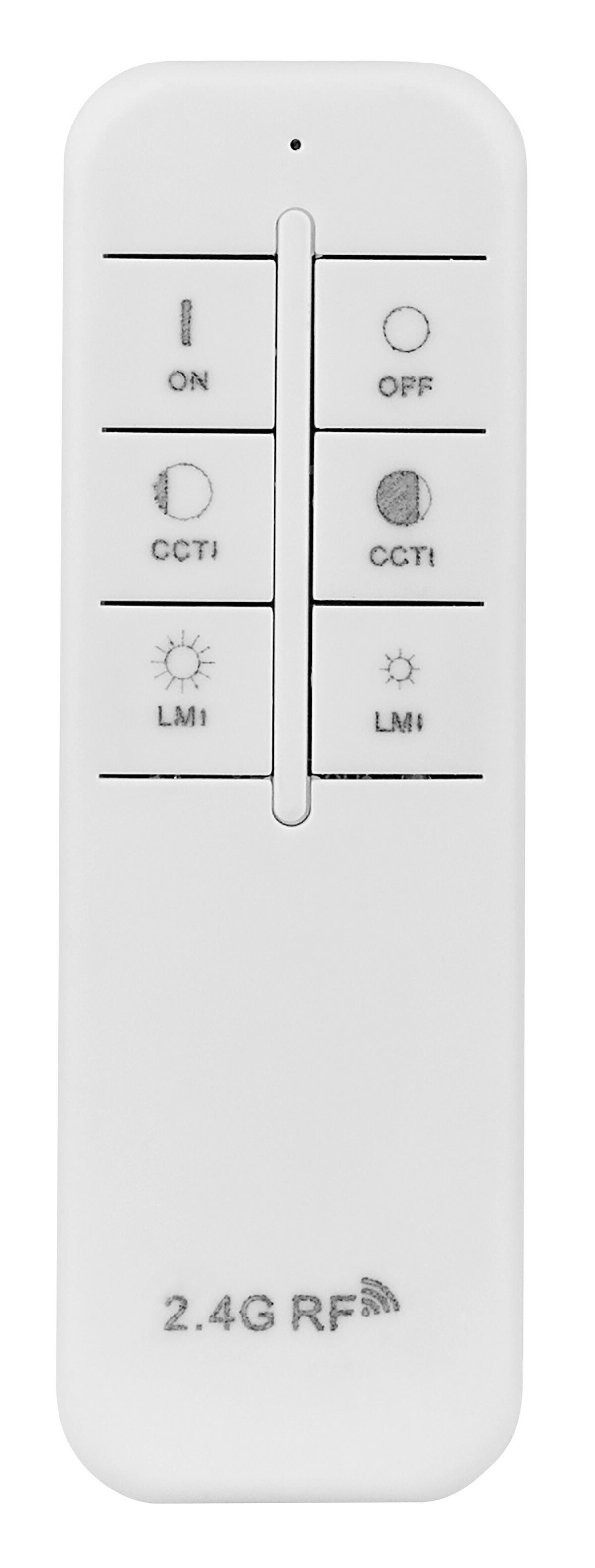 LED-Deckenleuchte Wiss Ø 60 cm mit Fernbedienung - Schwarz/Weiß, Basics, Kunststoff/Metall (60/10,5cm) - Globo