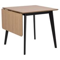Sklápěcí jídelní stůl ROXBY 80-120 cm - černá/barvy dubu, Konvenční, dřevo/kompozitní dřevo (80-120/76/80cm) - MID.YOU
