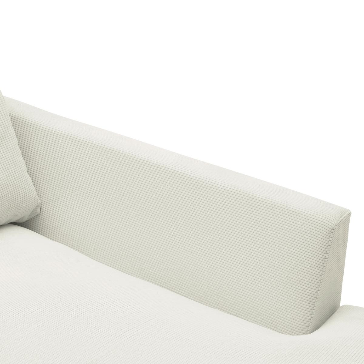 Rohová sedačka PEDRO, pravá, krémová - černá/krémová, Moderní, textil/plast (300/190cm) - Mömax
