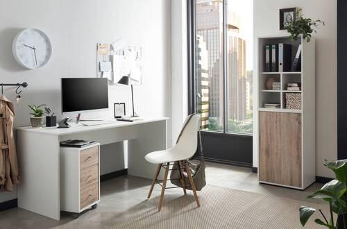 Aktenschrank U 510 T - Wildeiche/Weiß, MODERN, Holzwerkstoff (50,9/83,6/41cm) - MID.YOU