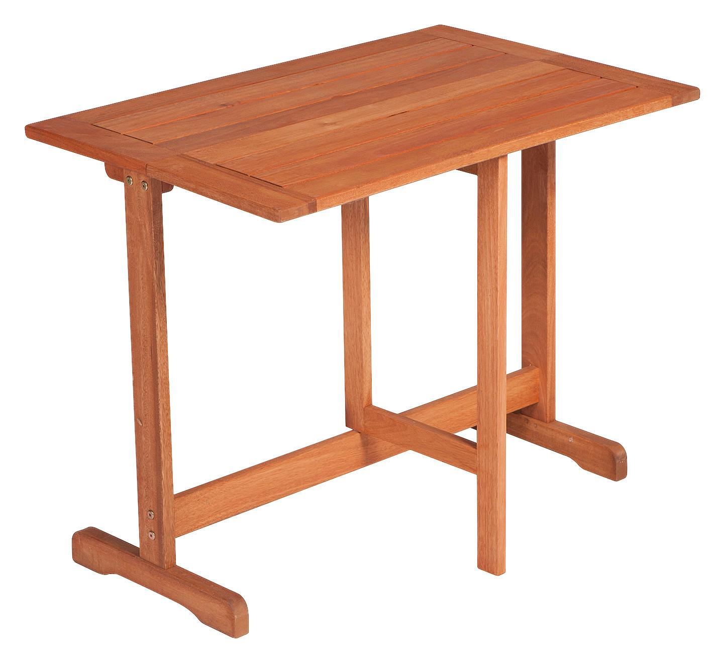 Gartentisch Klappbar Porto Echtholz L: 90 Cm - Naturfarben, KONVENTIONELL, Holz (90/72/60cm) - Gardenson