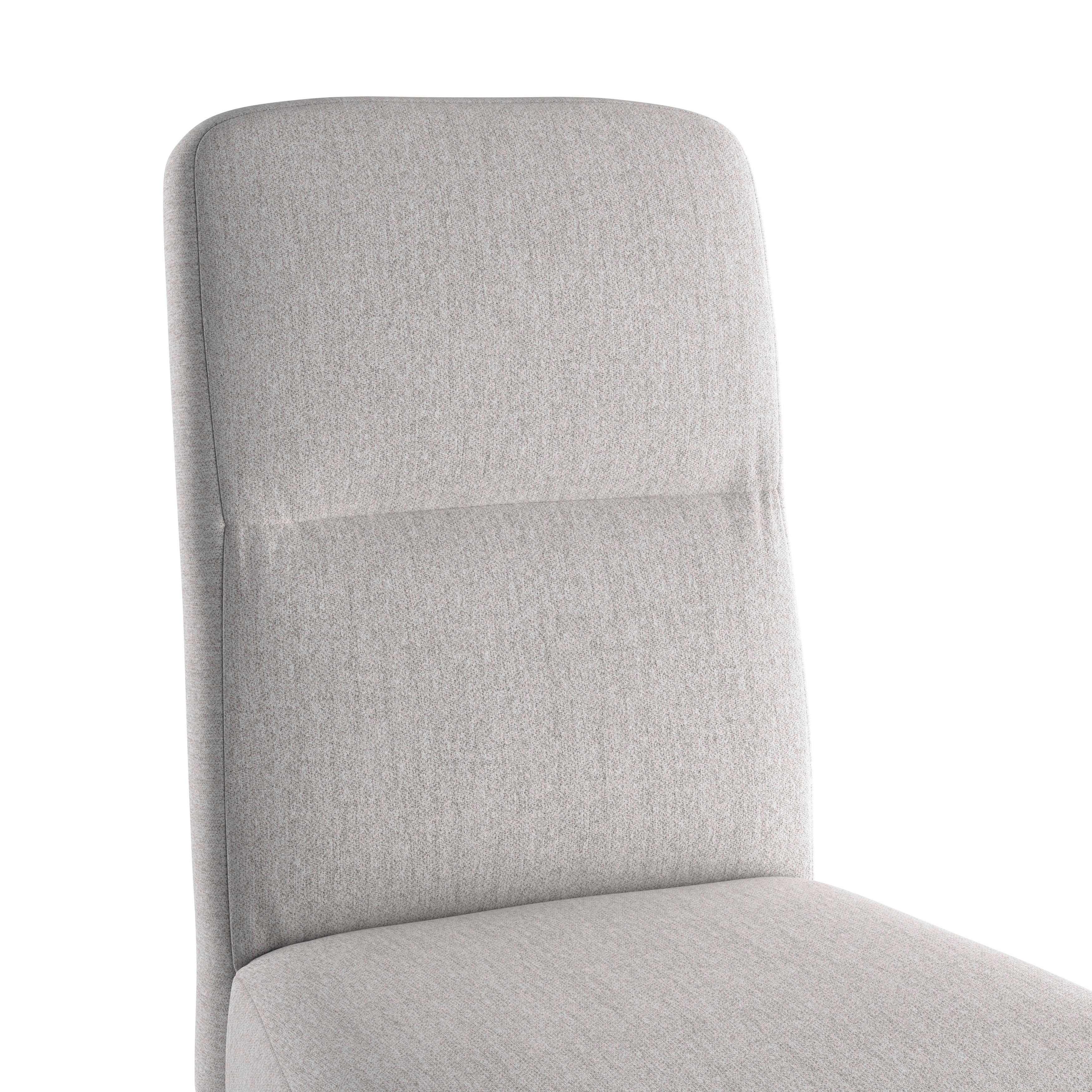 Vierfußstuhl Emma Ii Webstoff Hellgrau, B: 43 Cm - Eichefarben/Hellgrau, KONVENTIONELL, Holz/Textil (43/91/58cm)