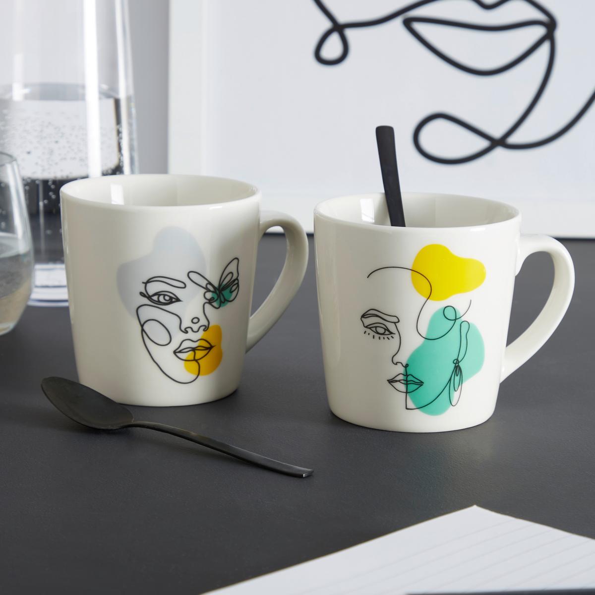 Kávésbögre Benett - sárga/fekete, Modern, kerámia (9/9cm) - Luca Bessoni