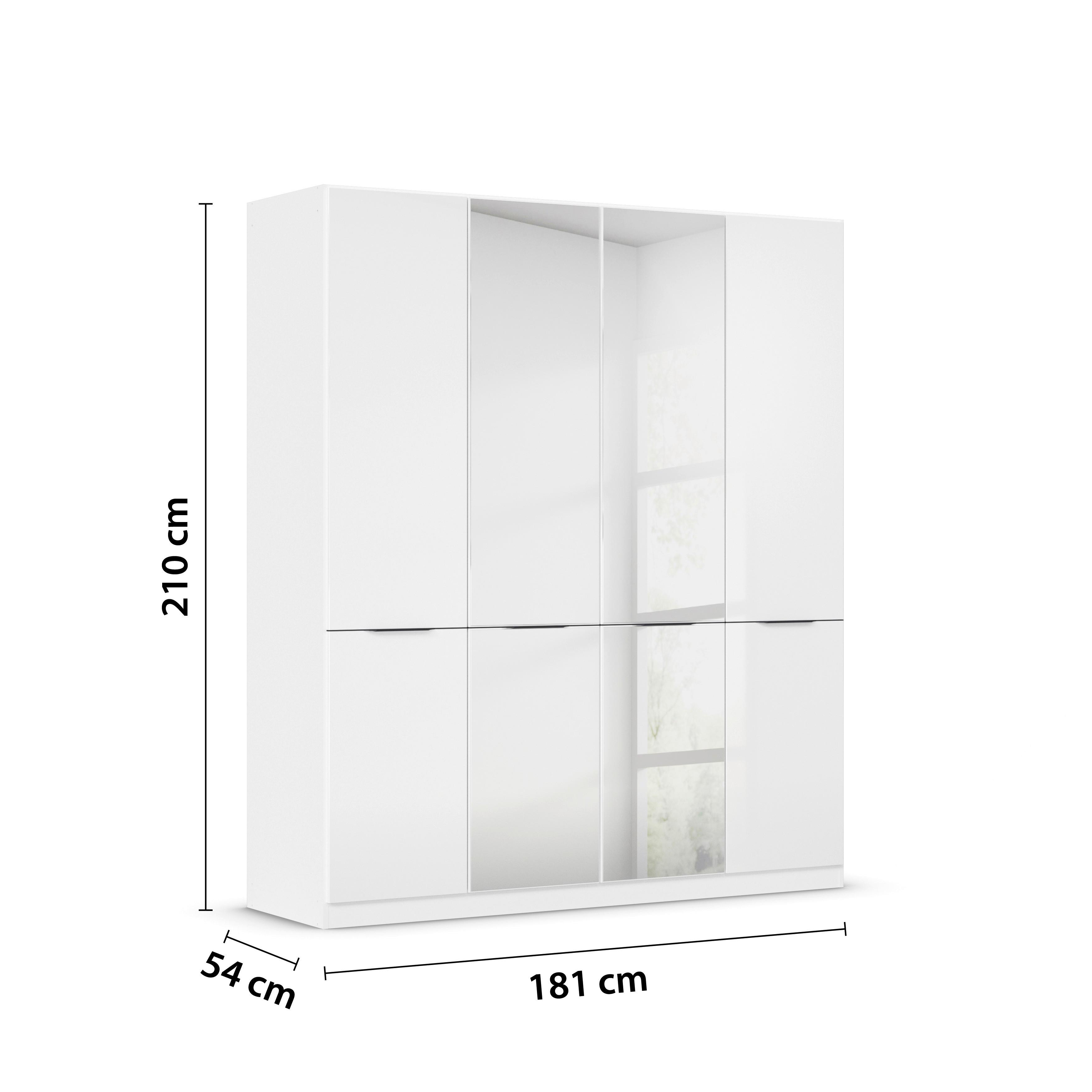 Kleiderschrank Max - Weiß Hochglanz/Weiß, KONVENTIONELL, Holzwerkstoff (181/210/54cm) - James Wood