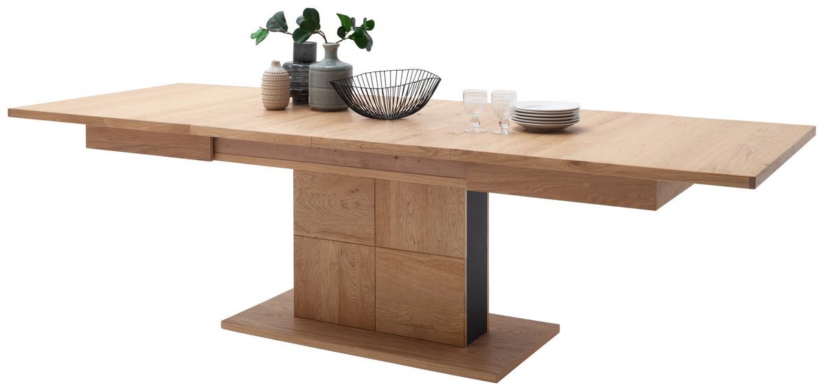 Esstisch Ausziehbar Valencia 180-280x100 Cm - Eiche Bianco/Anthrazit, Design, Holz/Holzwerkstoff (180-280/100/78cm) - MID.YOU