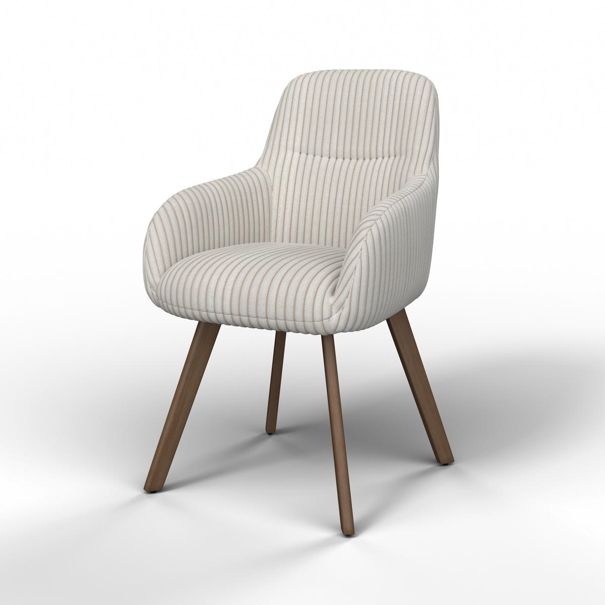 Židle MATTIA béžová - barvy dubu/béžová, Moderní, kov/dřevo (56/87/61cm) - Bessagi Home