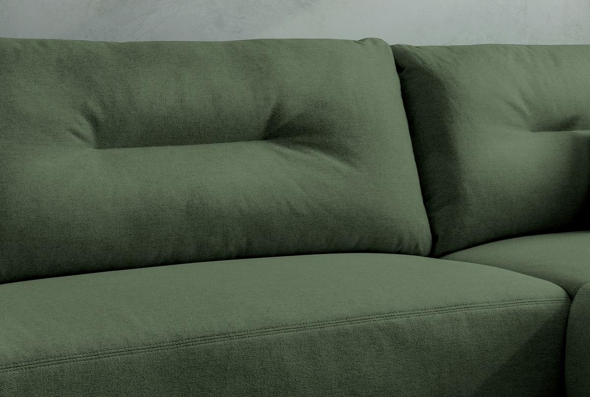 Ecksofa Piatelli Waldgrün S: 269x172 cm - Waldgrün/Schwarz, MODERN, Textil (269/96cm) - MID.YOU