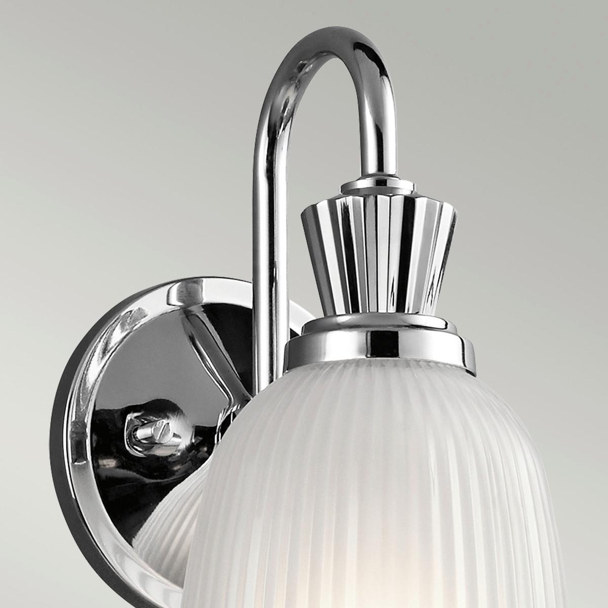 Bad-Wandleuchte Cora1bath Ip44 1-Flammig In Chromfarben - Chromfarben, Design, Glas/Metall (12.7/24.1/17.2cm) - Elstead Lighting