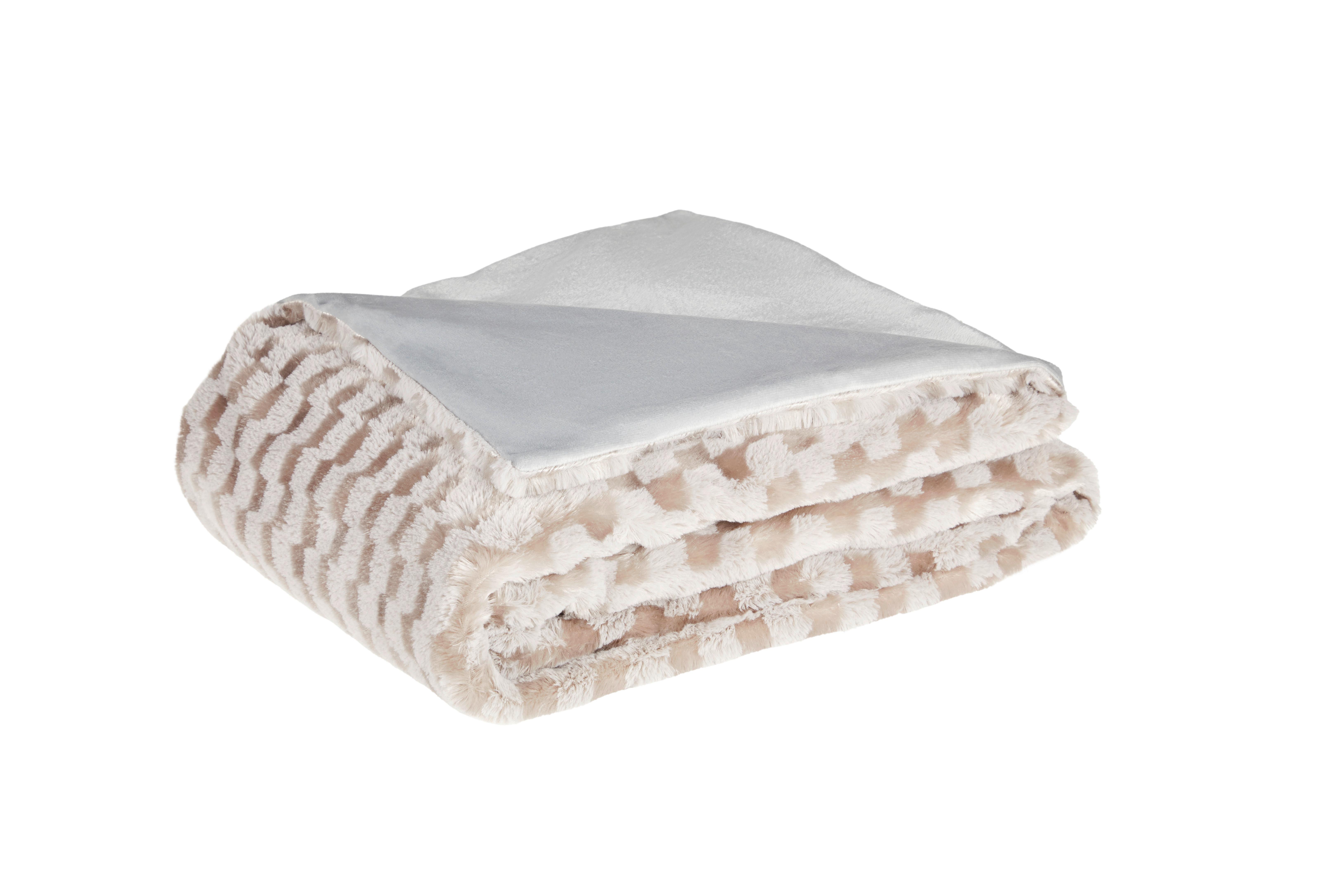 Felldecke Toronto - Silberfarben, MODERN, Textil (150/200cm) - Luca Bessoni