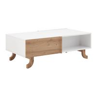 Konferenčný stolík VIRA farby dubu/biela - biela/farba borovice, Modern, drevo (110/38/66cm) - Bessagi Home