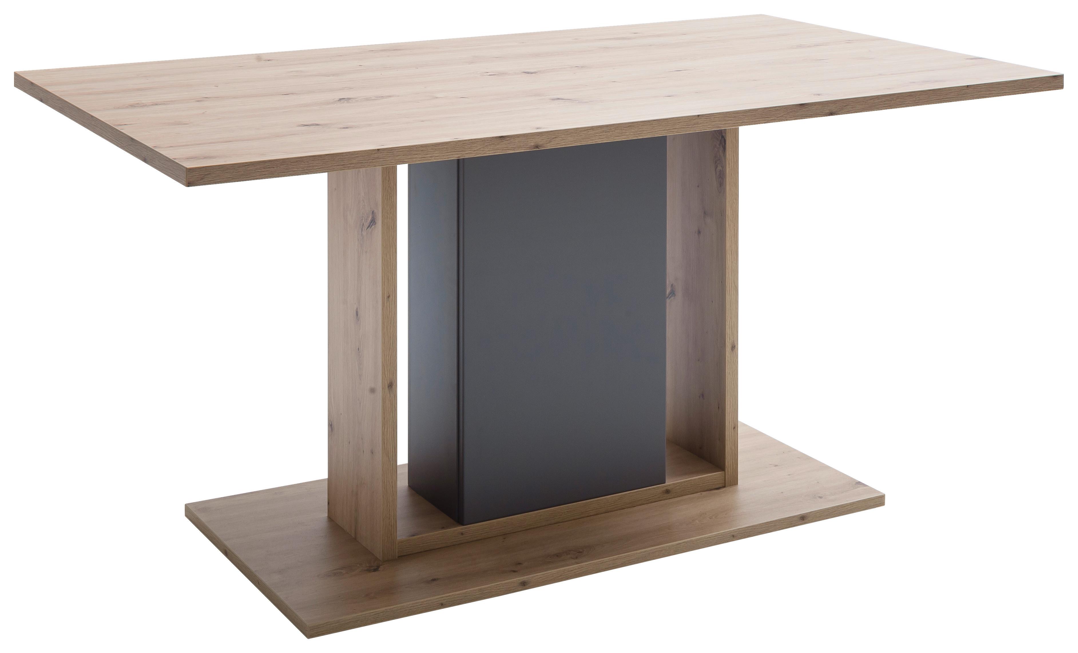 Esstisch Lizzano 160x77 cm Grau/Eiche Dekor - Eichefarben/Grau, Design, Holzwerkstoff (160/77/90cm) - MID.YOU