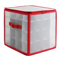 Aufbewahrungsbox Jana - Transparent/Rot, KONVENTIONELL, Wellpappe/Kunststoff (30/30/30cm) - Luca Bessoni