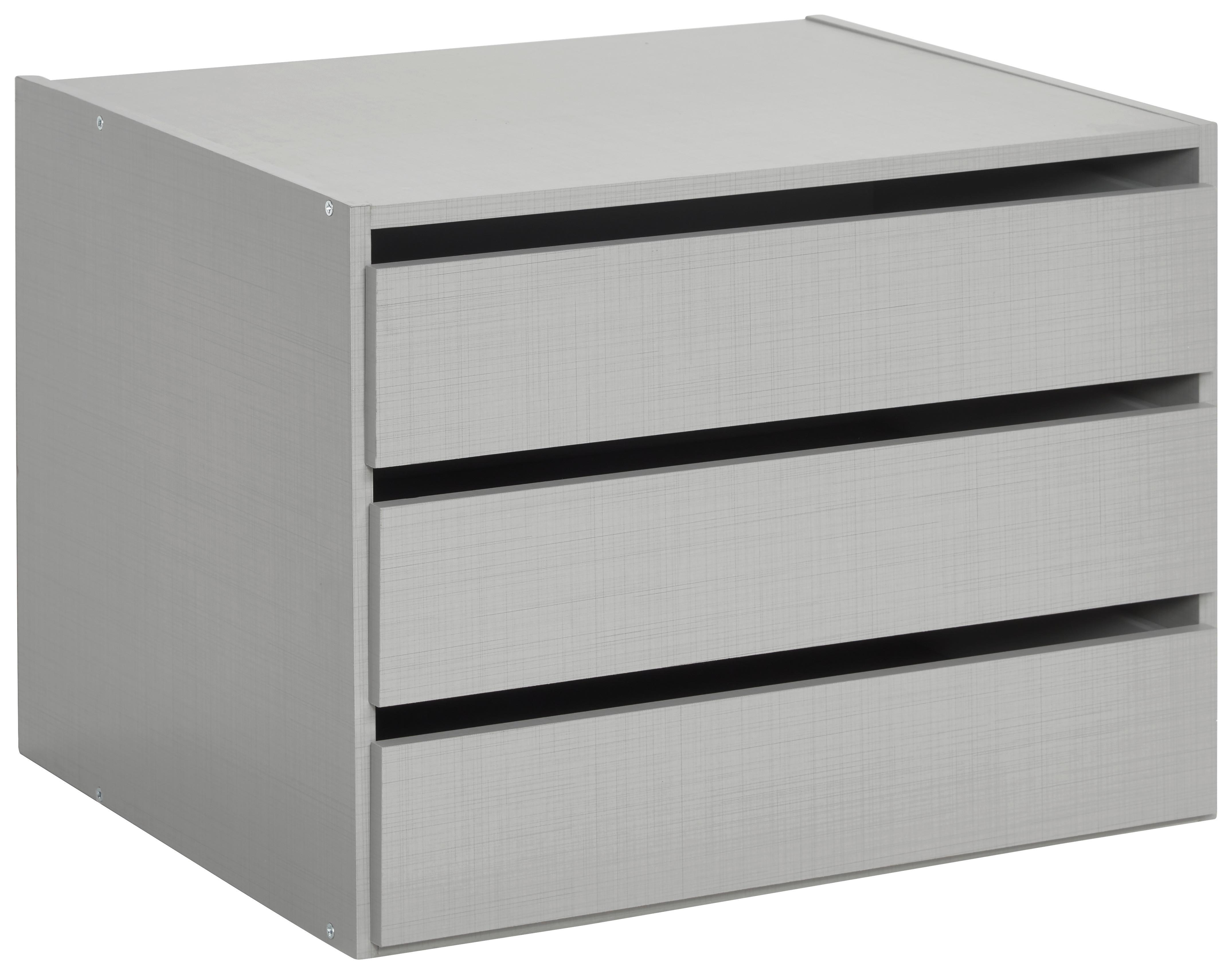 Zásuvkový diel sivá - sivá, Konventionell, kompozitné drevo (100/64/50cm) - Premium Living