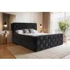Boxbett Zante Schwarz, Lf: 180x200 cm - Schwarz, MODERN, Textil (180/200cm) - Livetastic