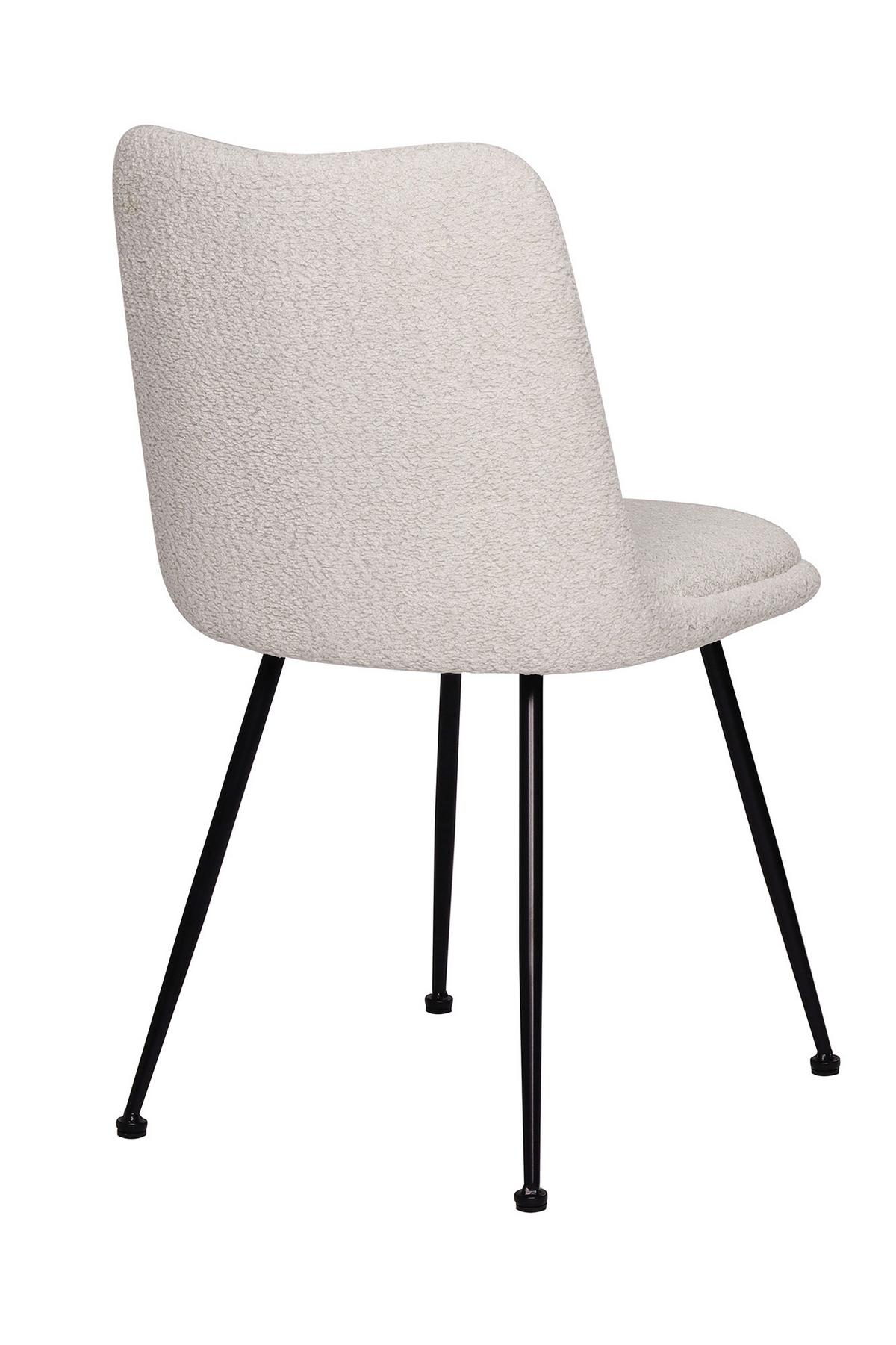 STUHL-SET Schwarz/Weiß 2-teilig - Schwarz/Weiß, MODERN, Textil/Metall (58,5/83/46cm) - MID.YOU