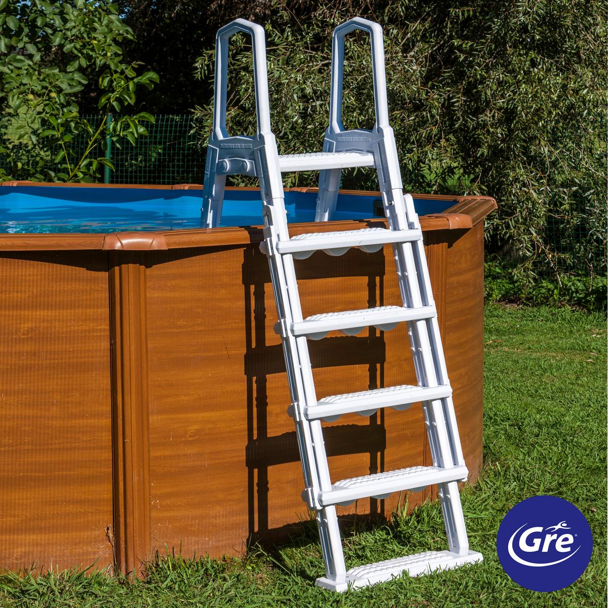 Poolleiter Leiter - Weiß, KONVENTIONELL, Kunststoff (65/196/109cm) - Gre