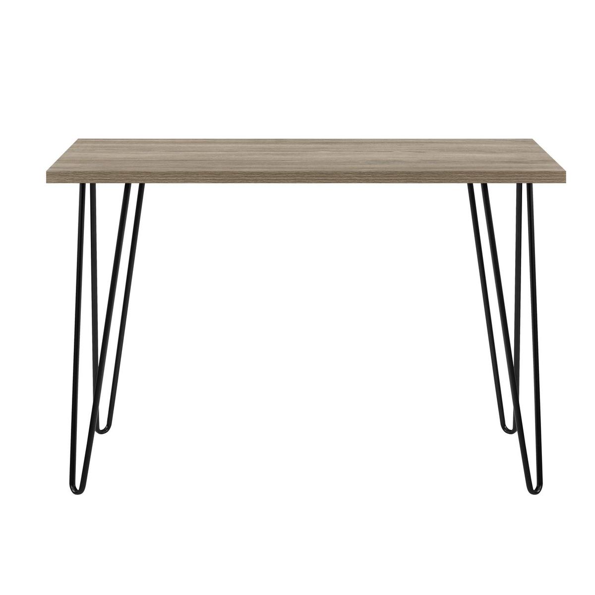 Schreibtisch Owen Eichefarben B: 68 cm - Eichefarben/Schwarz, Design, Karton/Keramik (101/68/49cm) - MID.YOU