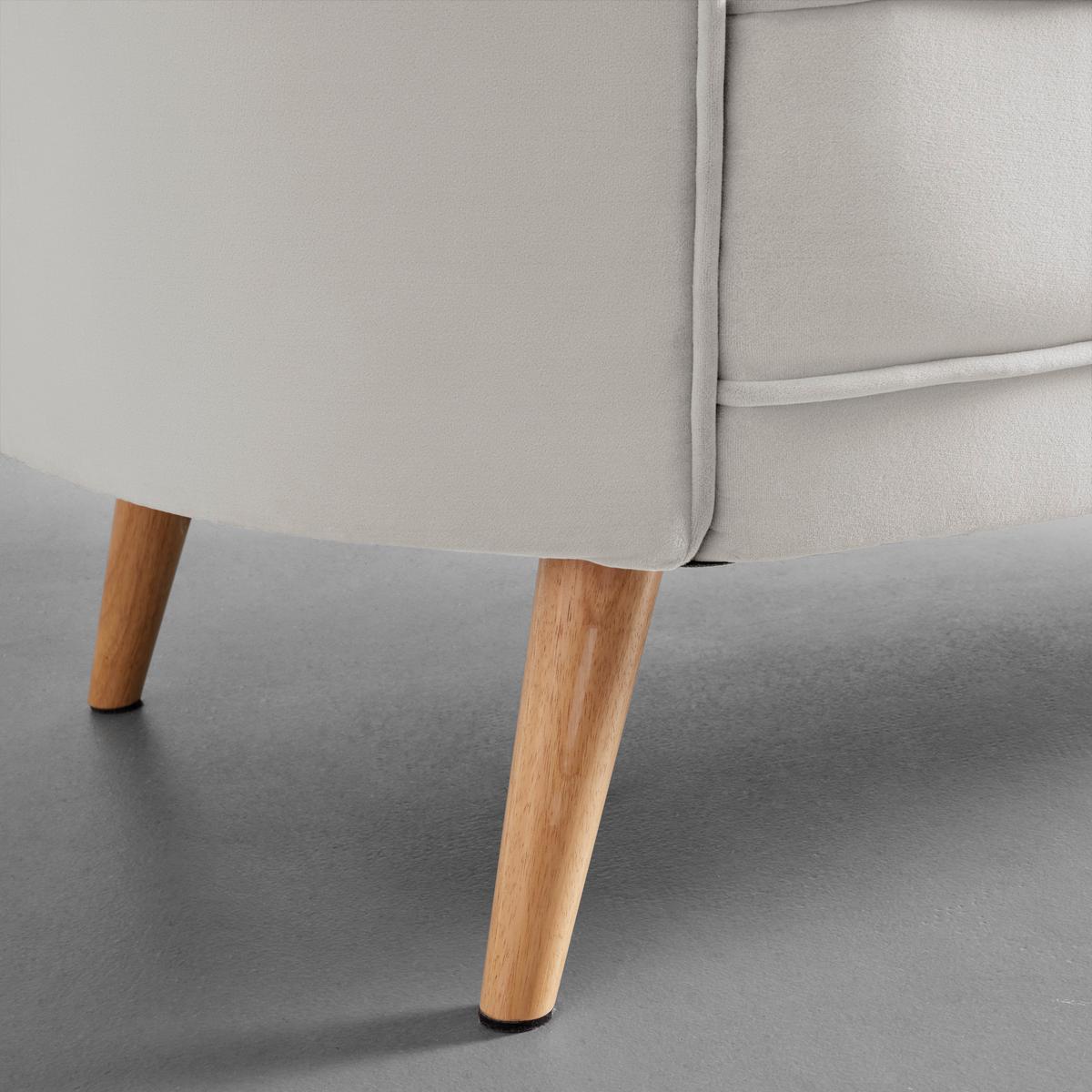 Pohovka HOPE béžová - přírodní barvy/šedobéžová, Moderní, dřevo/textil (141/77/73cm) - Bessagi Home