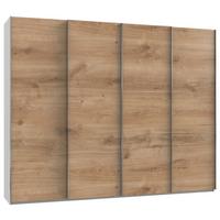 Schwebetürenschrank B: 300 Cm Level, Weiß/eiche Dekor - Eichefarben/Weiß, MODERN, Holzwerkstoff (300/236/65cm) - MID.YOU