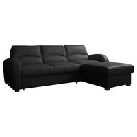 Ecksofa Tilo Schwarz S: 227 cm - Schwarz, Design, Leder/Textil (227/168cm) - Livetastic