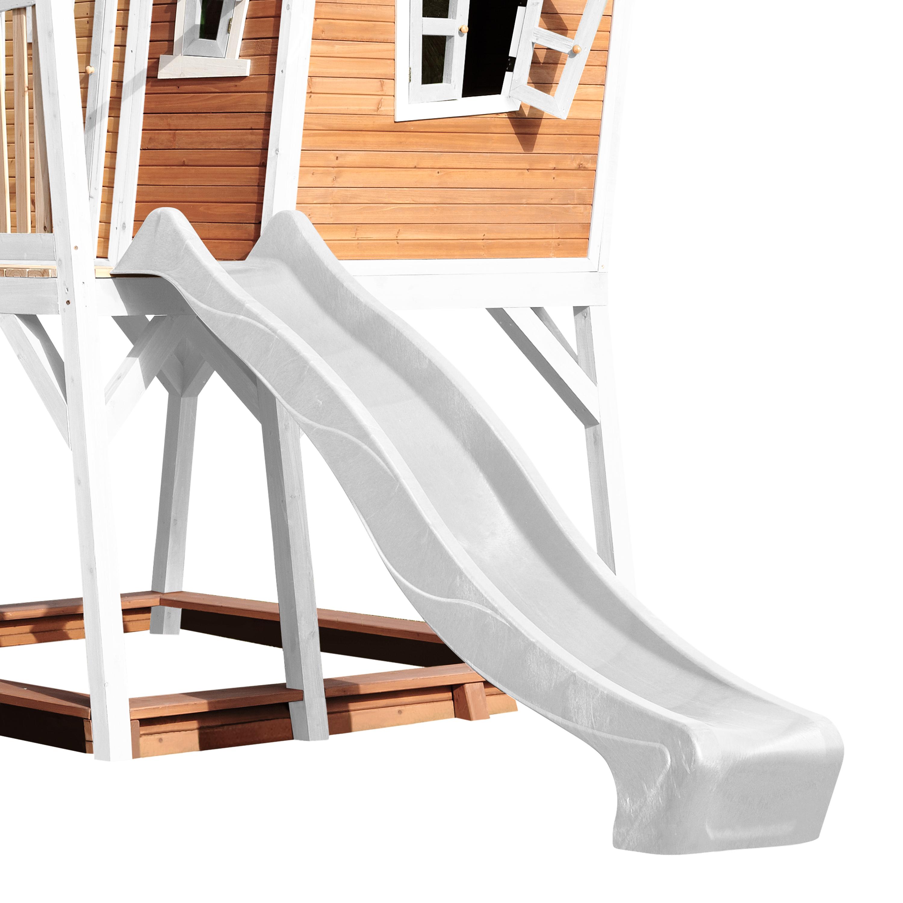 Spielturm Axi Max Aus Zedernholz Massiv - Weiß/Braun, Basics, Holz/Kunststoff (432/288/193cm) - Ambia Garden