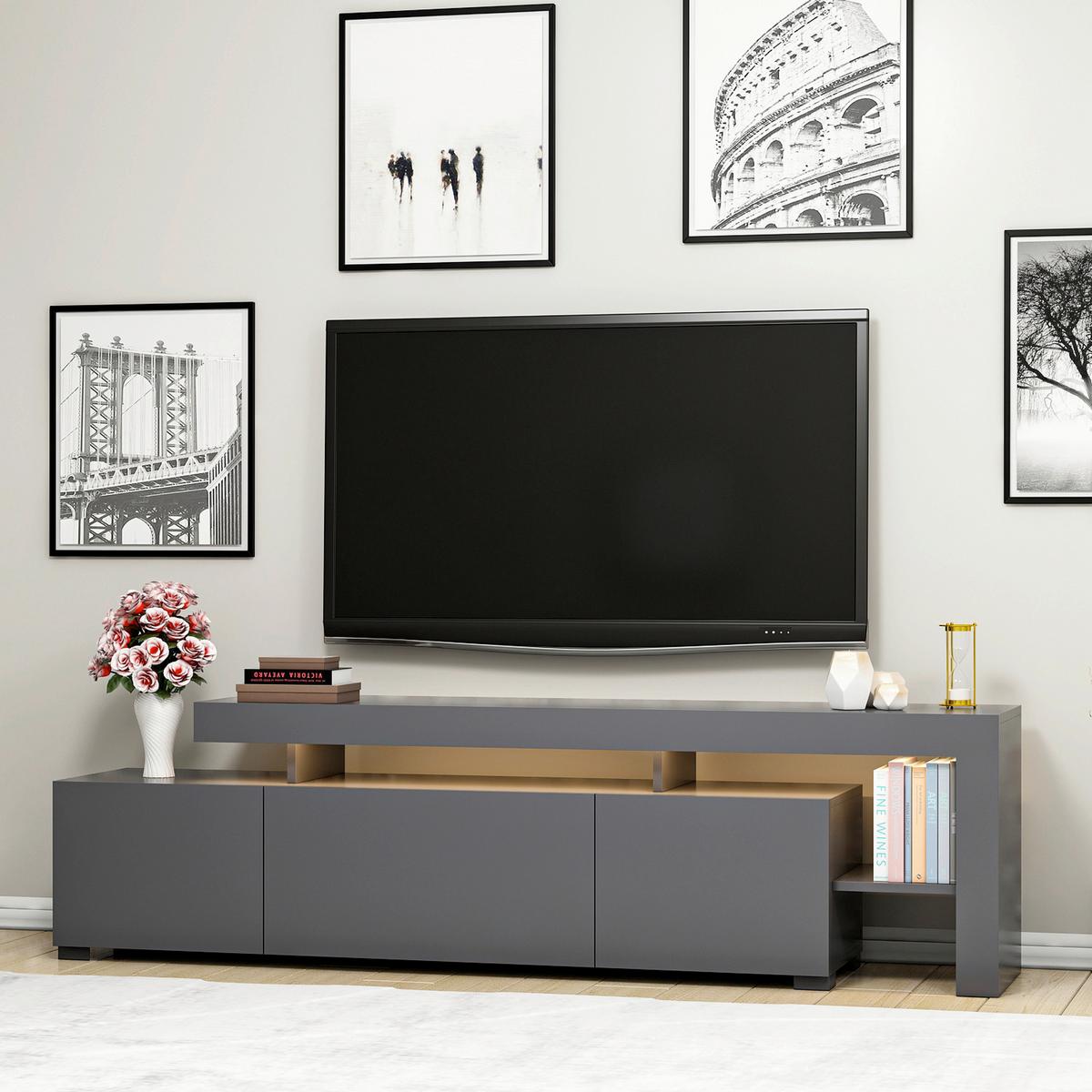 TV-ELEMENT Anthrazit B: 192cm - Anthrazit, MODERN, Holzwerkstoff (192/53/37cm)