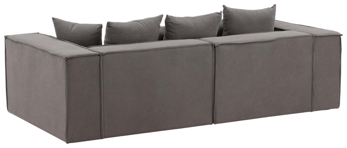 2-Sitzer-Sofa Gillholmen - Schwarz/Grau, Design, Kunststoff/Textil (232/80/116cm) - Livetastic