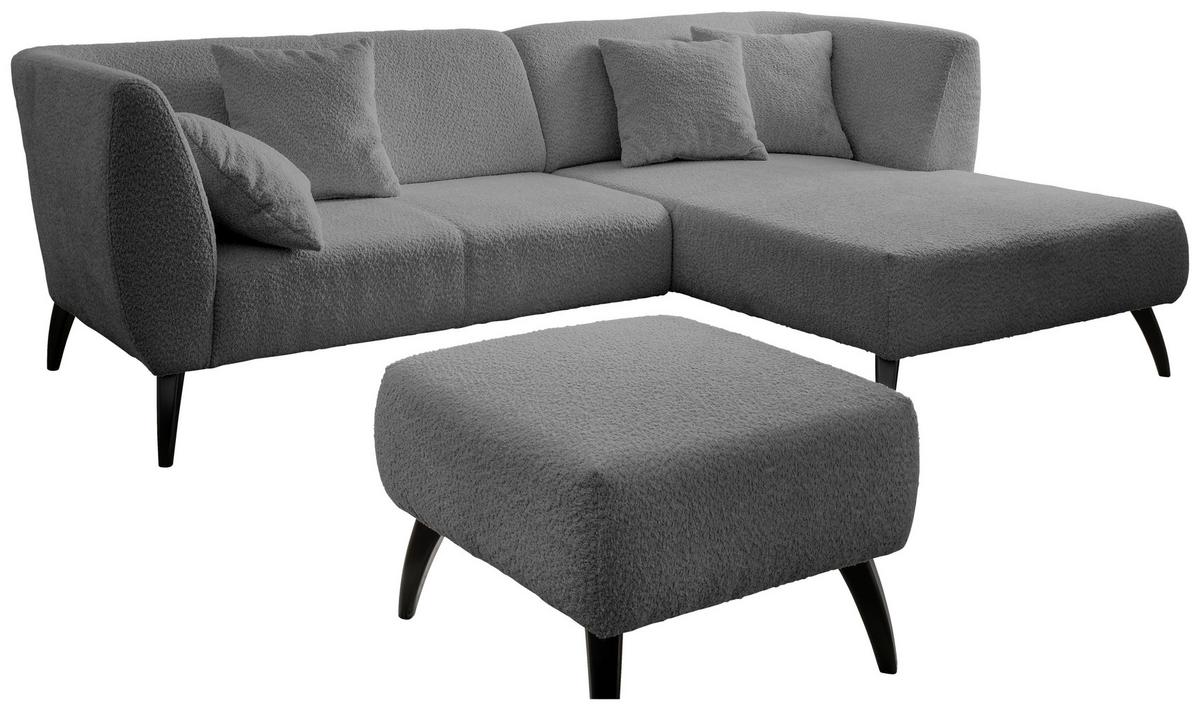 Ecksofa Colori Anthrazit S: 264/164 cm - Anthrazit/Schwarz, MODERN, Holz/Textil (264/160cm) - MID.YOU