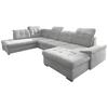 Wohnlandschaft Zira Mit Schlaffunktion Silberfarben - Chromfarben/Silberfarben, Design, Textil (212/330/169cm) - Livetastic
