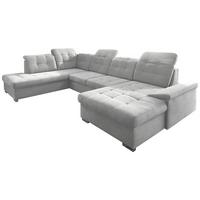 Wohnlandschaft Zira Mit Schlaffunktion Silberfarben - Chromfarben/Silberfarben, Design, Textil (212/330/169cm) - Livetastic