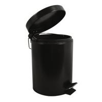 Kosmetikeimer Unis 5l Schwarz Metall Dxh 20,5x27,7 - Schwarz, Basics, Kunststoff/Metall (20,5/27,7cm)
