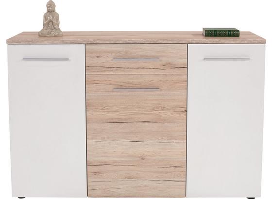 Tálalószekrény Angol - Tölgyfa/Homok, modern, Faalapú anyag (138/89/38cm) Tálalószekrény Angol - Tölgyfa/Homok, modern, Faalapú anyag (138/89/38cm)