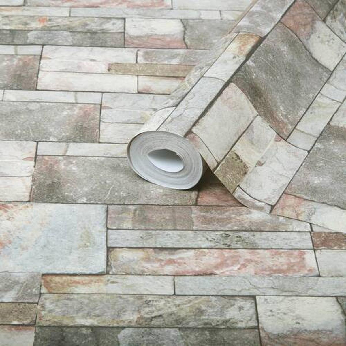 VLIESTAPETE SANDSTONE, BEIGE - Beige, Basics, Papier/Kunststoff (52/1000cm)