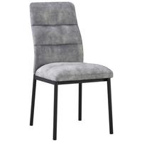 Vierfußstuhl Daniel Giga-S - Schwarz/Grau, MODERN, Textil/Metall (46/94/60cm)