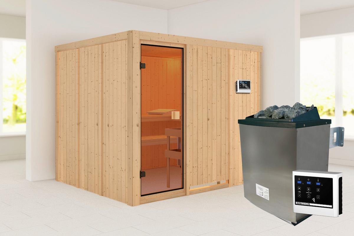 Sauna Bron Front 231/198/196 Cm - Fichtefarben, Basics, Holz (231/198/196cm)